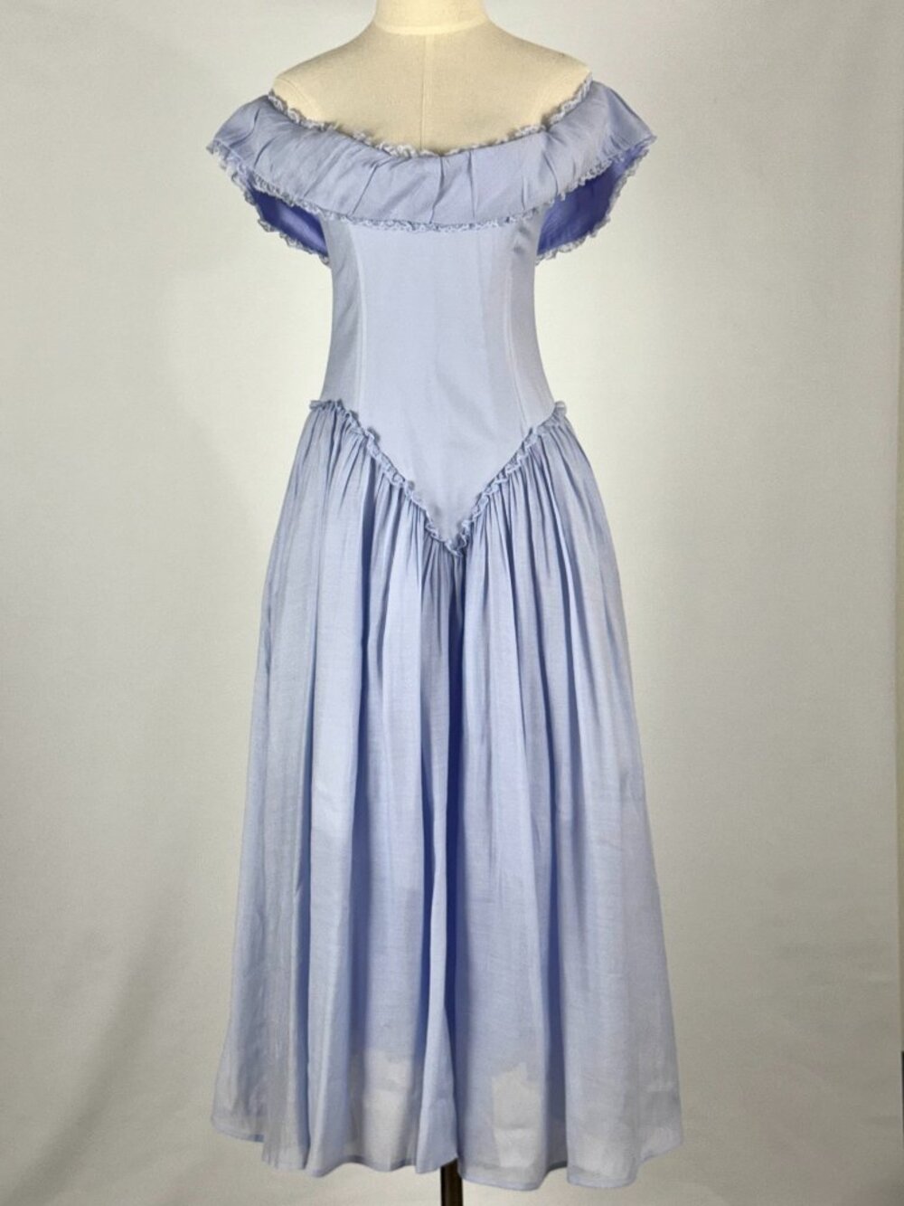 Miss Circle Xavy Off Shoulder Corset Midi Dress Drop Waist Princess Coquette